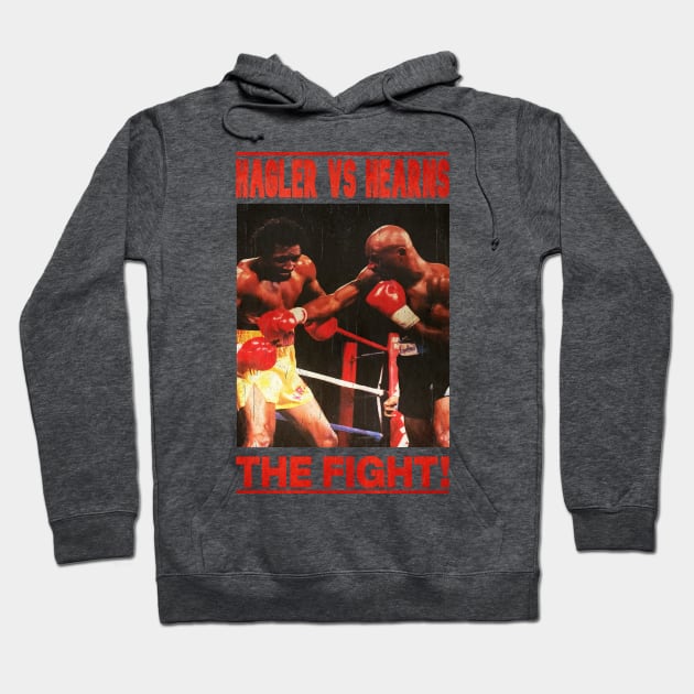 HAGLER VERSUS HEARNS THE FIGHT 80S Hoodie by alfapromo71